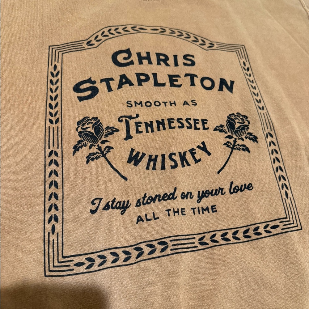Chris Stapleton Tennessee Whiskey Graphic Crewneck Sweater - Tan